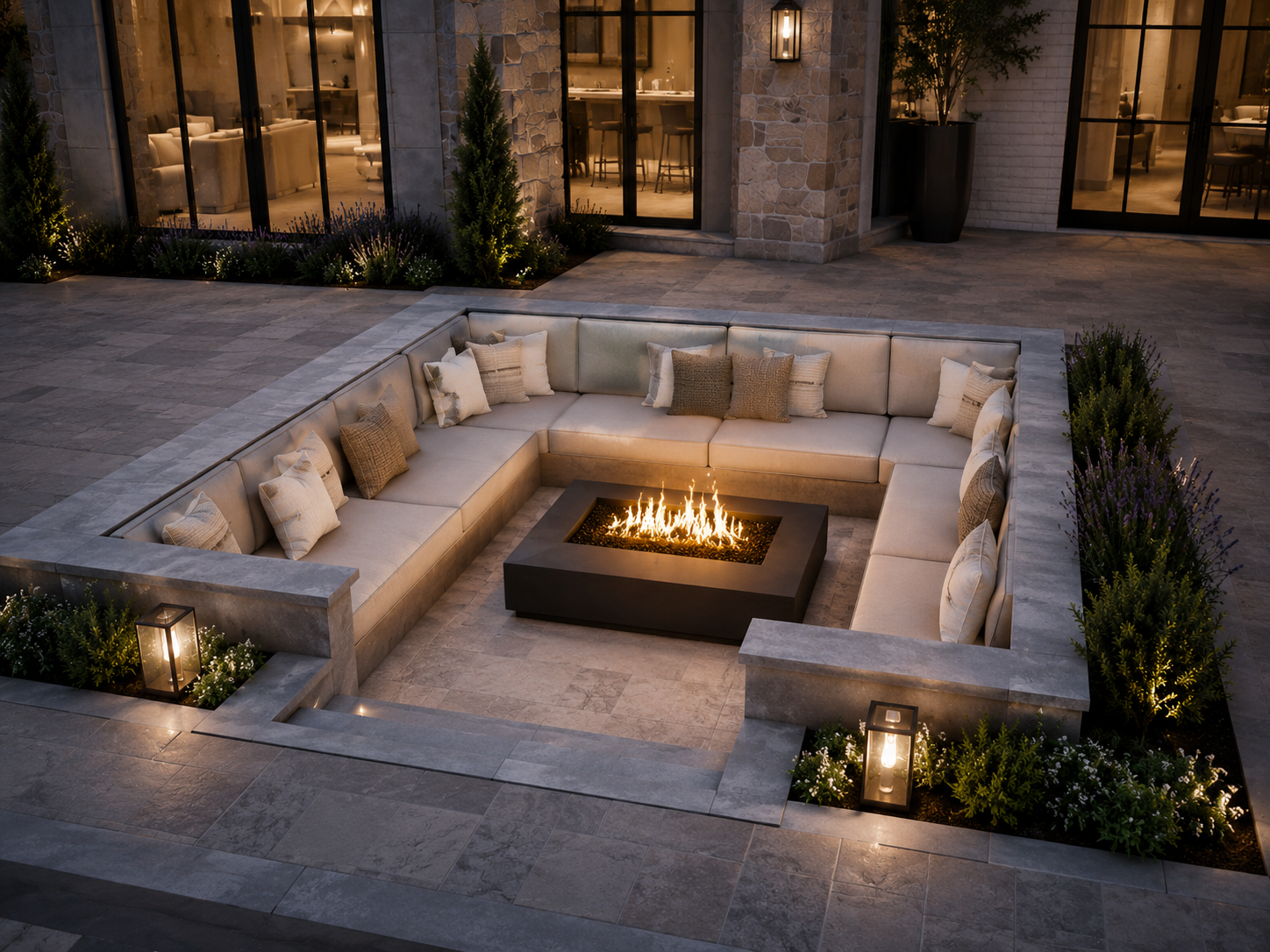 Sunken Sitting Lodge with Fire Pit — 14756 Hopewell Road